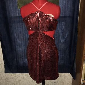 NWT Glamorous rose sequin mini dress size medium